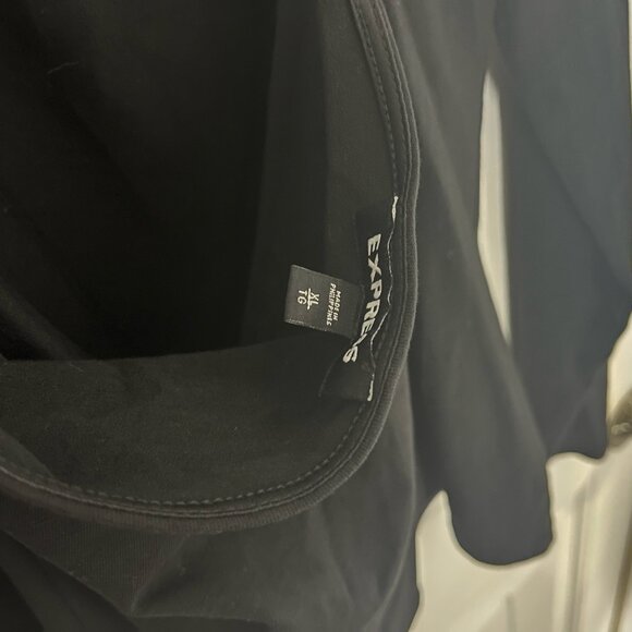 Express Asymmetrical Long Sleeve Cutout Top Plus Size XL - Picture 5 of 6